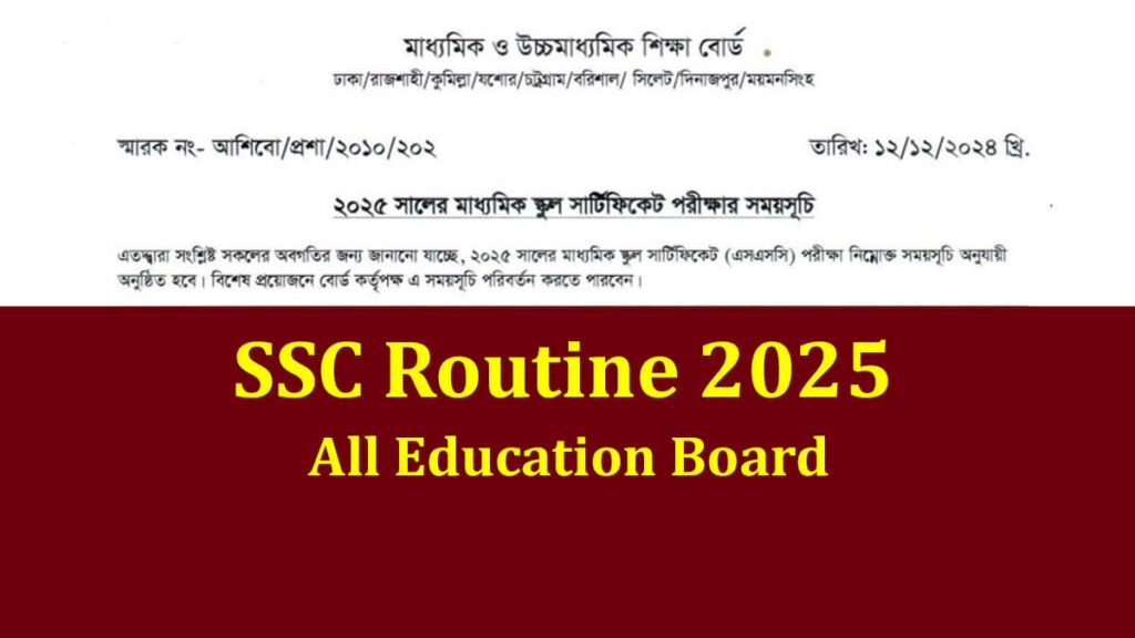 SSC Routine 2025
